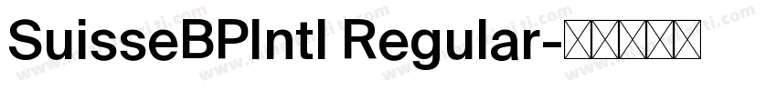 SuisseBPIntl Regular字体转换